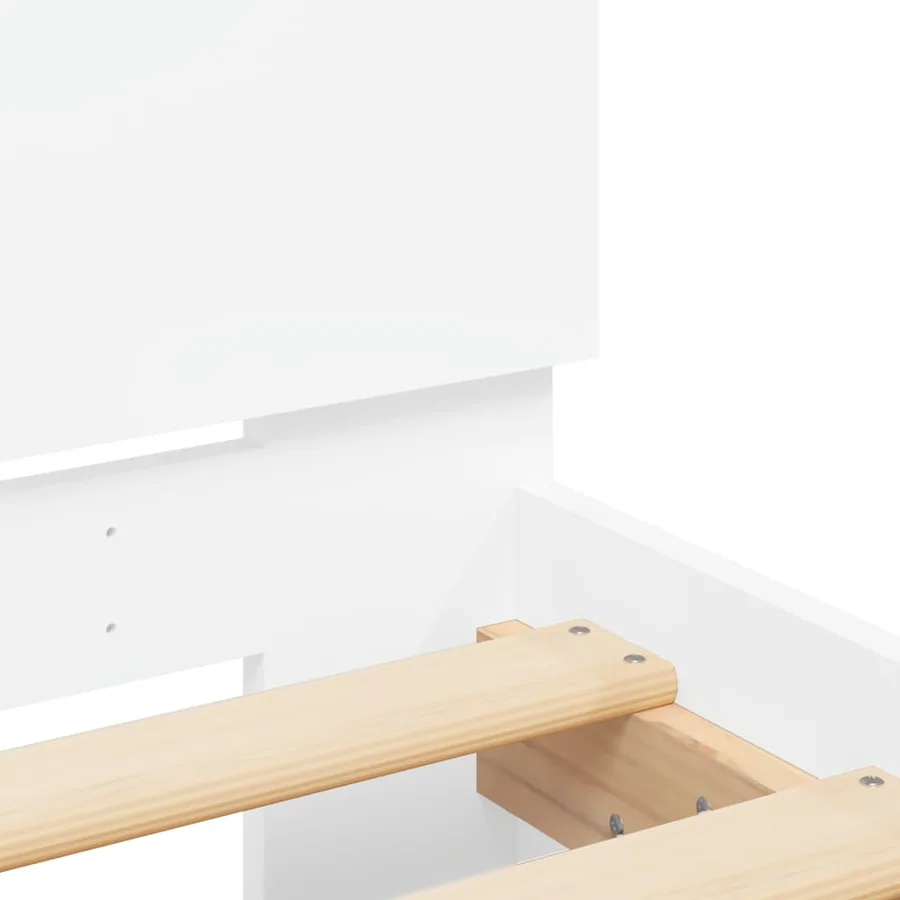 Cadre de lit sans matelas blanc 180x200 cm - 8