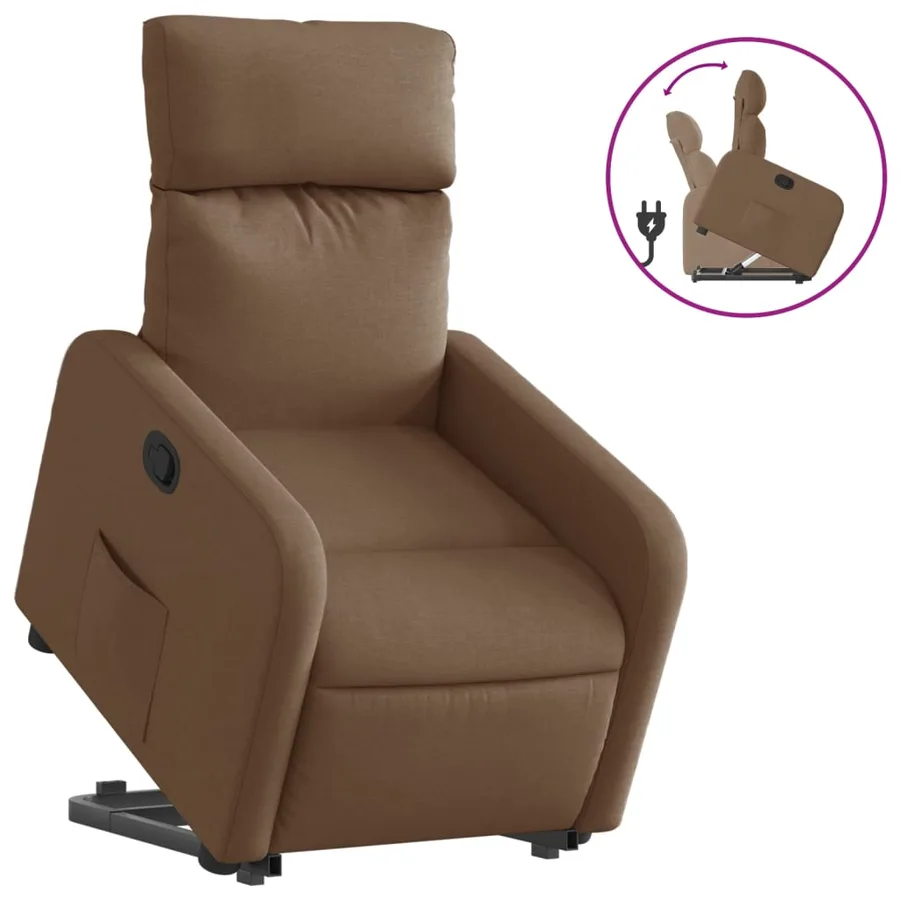 Fauteuil inclinable Marron Tissu - 2