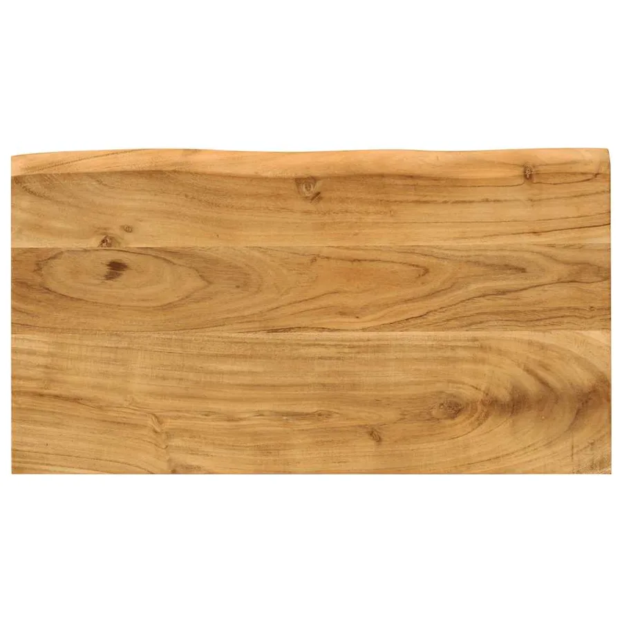 Tables gigognes 3 pcs avec bord vivant bois massif d'acacia - 6