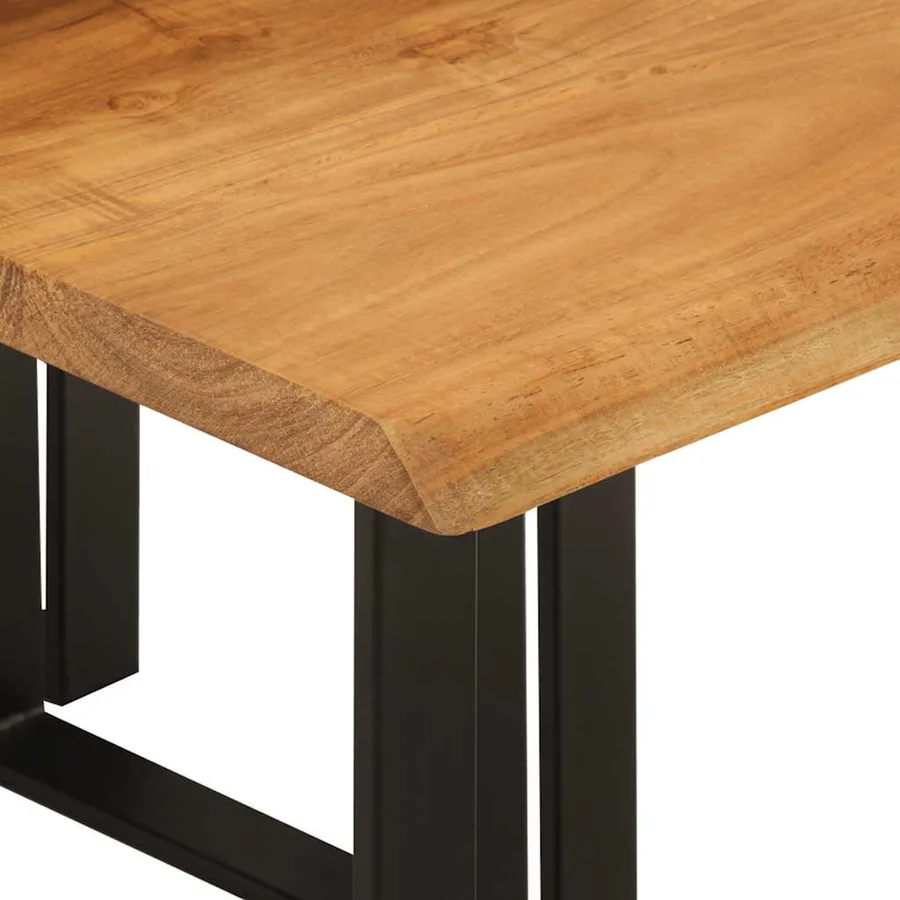 Tables gigognes 3 pcs avec bord vivant bois massif d'acacia - 7