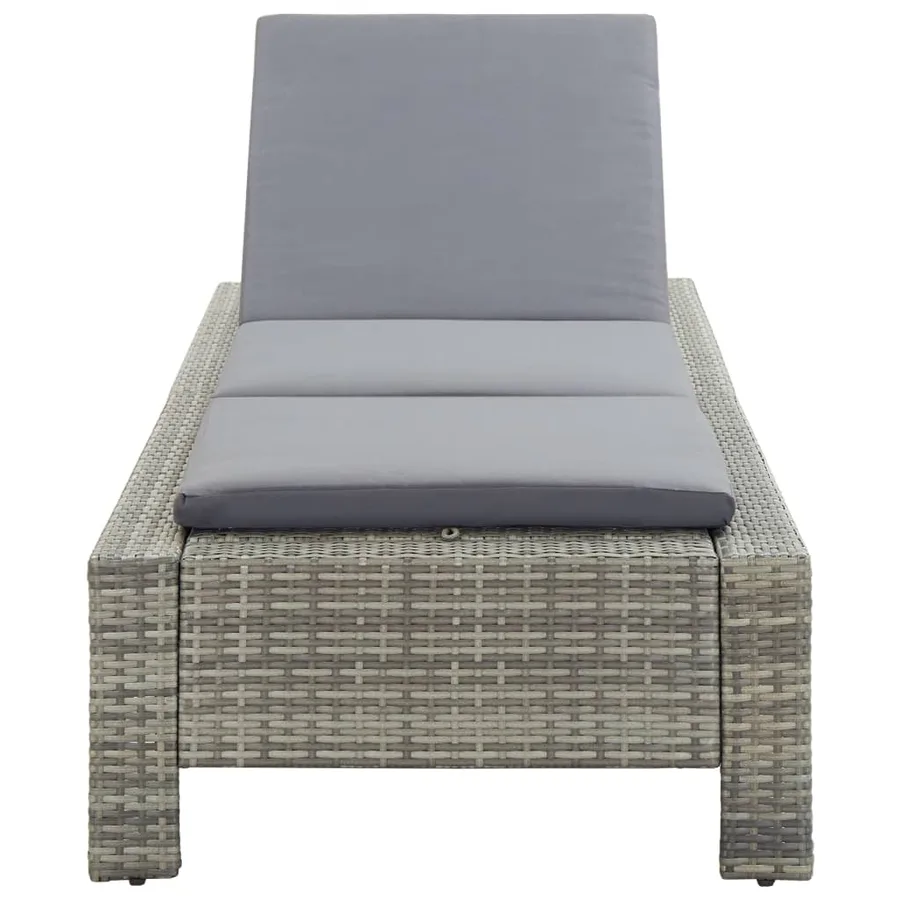 Transat avec coussin Gris Résine tressée - 4