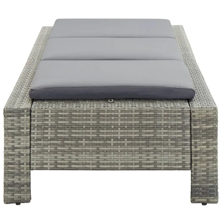 Transat avec coussin Gris Résine tressée - 5