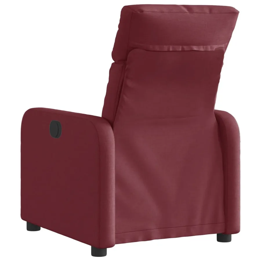 Fauteuil inclinable électrique Rouge bordeaux Tissu - 5