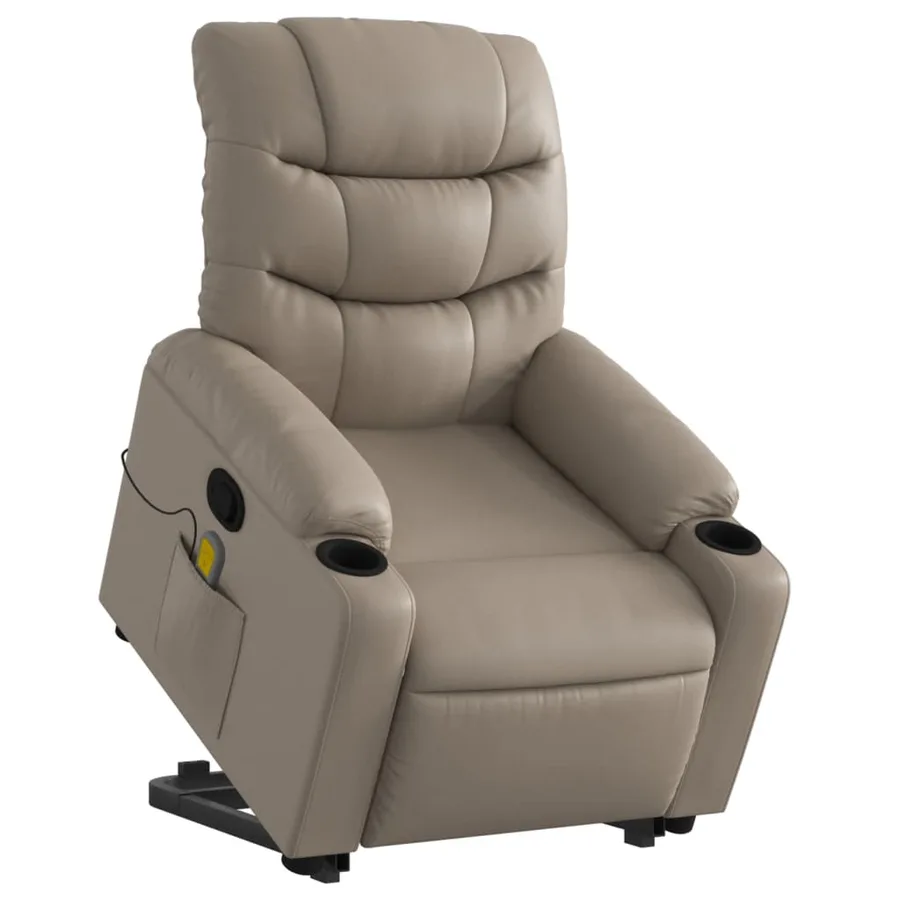 Fauteuil inclinable de massage Cappuccino Similicuir - 3