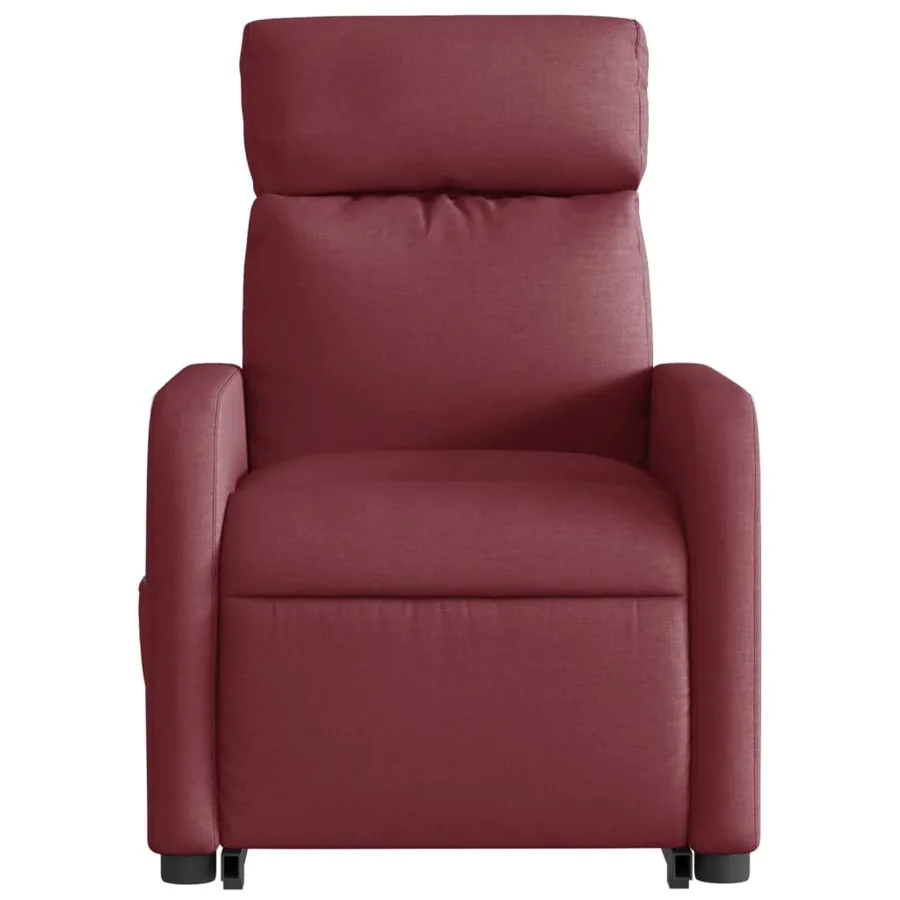 Fauteuil inclinable électrique rouge bordeaux tissu - 9