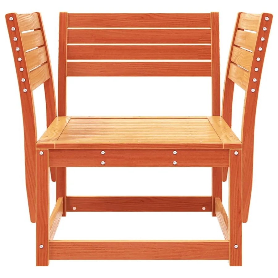 Chaise de jardin cire marron bois de pin massif - 4