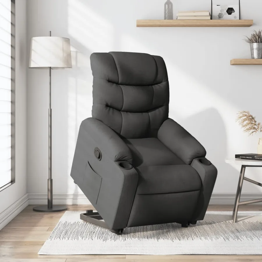 Fauteuil inclinable Gris foncé Tissu - 15