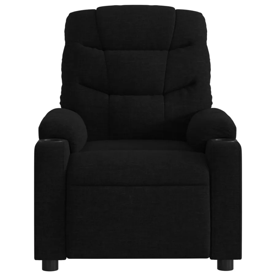 Fauteuil inclinable Noir Tissu - 6
