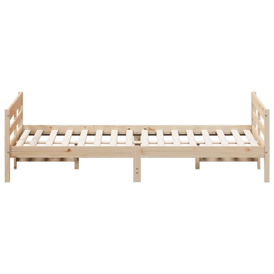 Cadre de lit sans matelas 140x200 cm bois massif de pin - 5