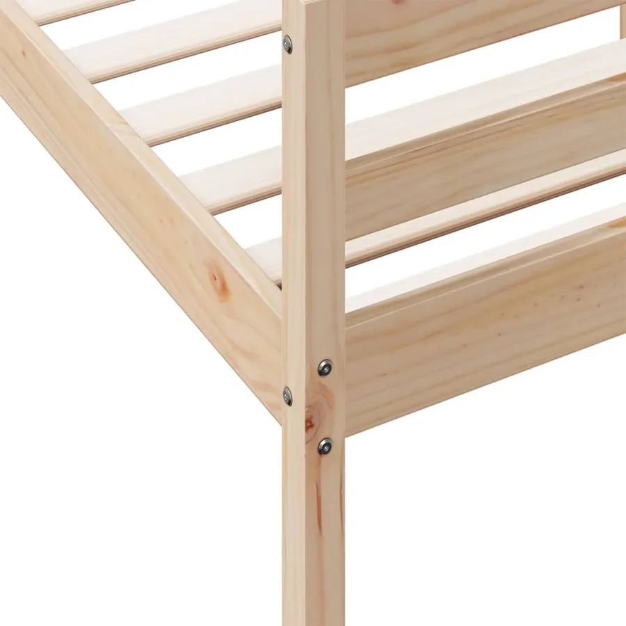 Cadre de lit sans matelas 140x200 cm bois massif de pin - 7
