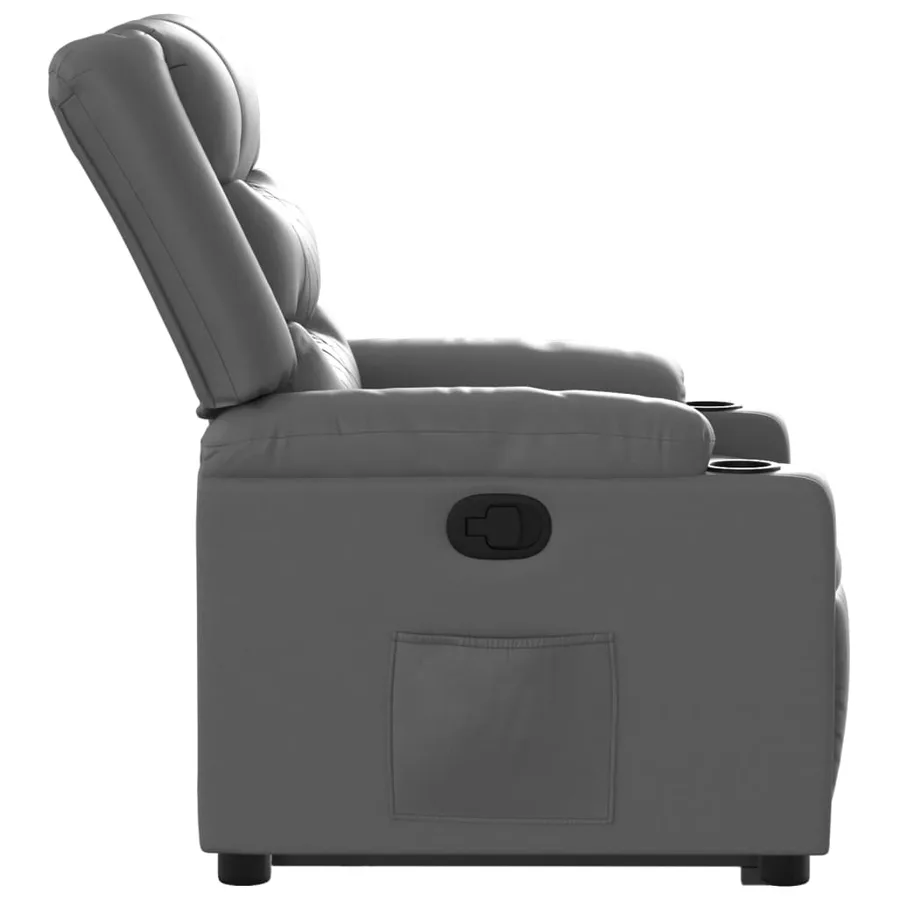 Fauteuil inclinable Gris Similicuir - 10