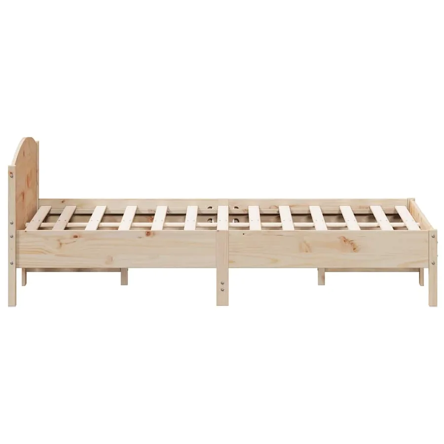 Cadre de lit sans matelas 160x200 cm bois massif de pin - 5
