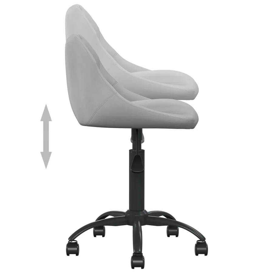 Chaise de salle à manger Gris clair Velours - 6