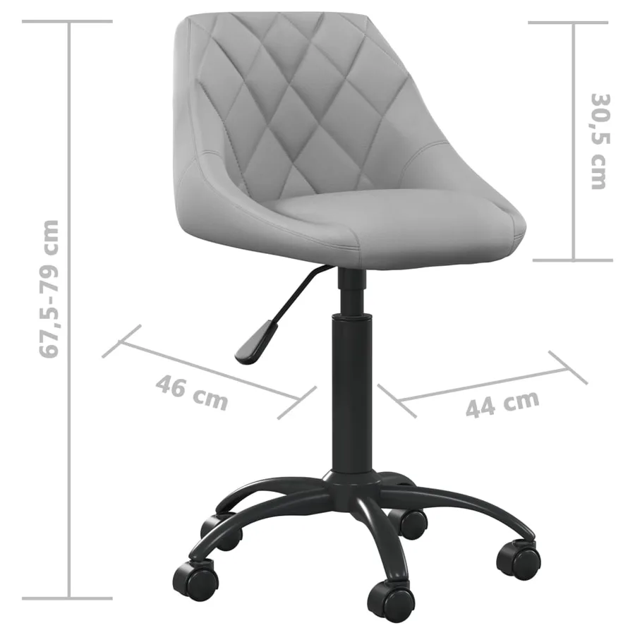 Chaise de salle à manger Gris clair Velours - 8