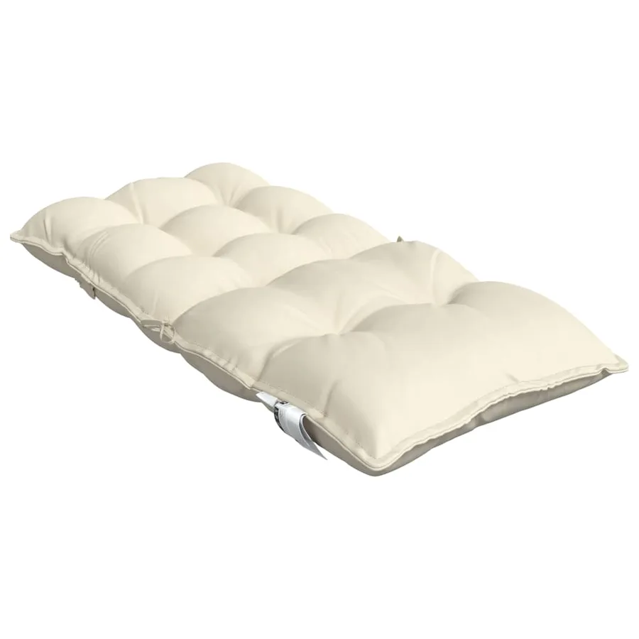 Coussins de chaise à dossier bas lot de 6 crème tissu oxford - 6