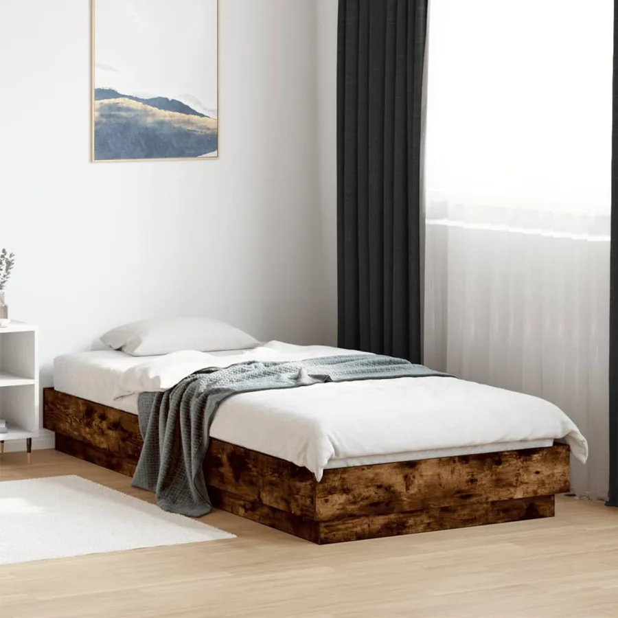 Cadre de lit sans matelas avec lumières LED 90x200 cm - 4
