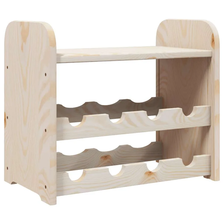 Casier à vin avec panneau supérieur 43x25x37 cm bois pin massif - 2