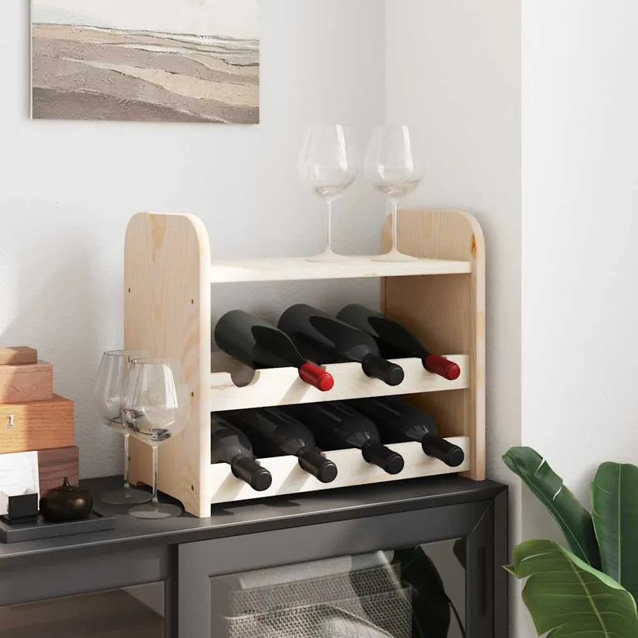 Casier à vin avec panneau supérieur 43x25x37 cm bois pin massif - 3