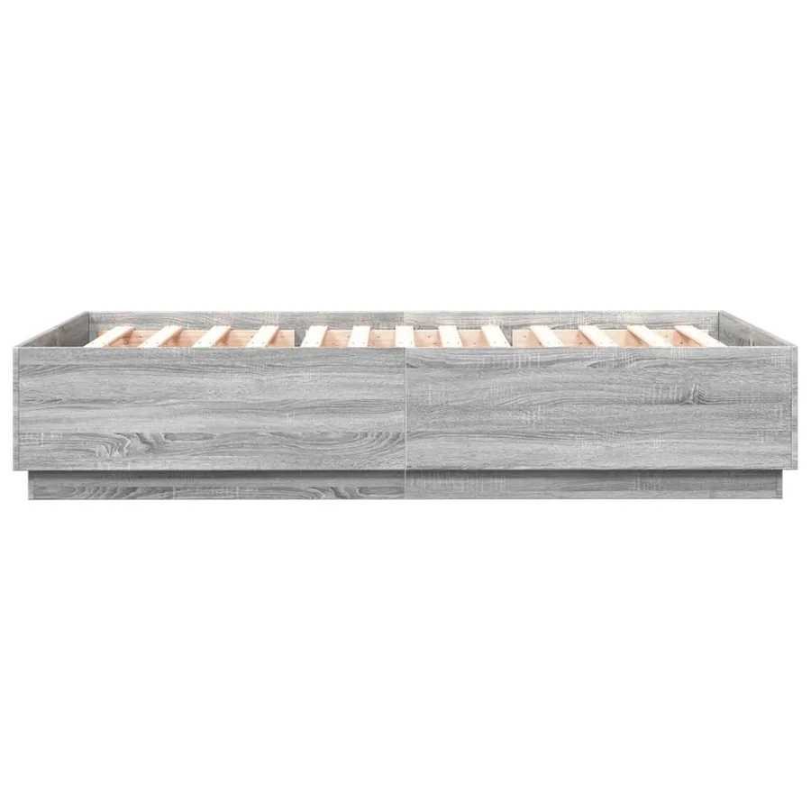 Cadre de lit sans matelas sonoma gris 150x200 cm - 5