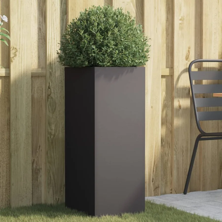 Jardinière noir 32x29x75 cm acier