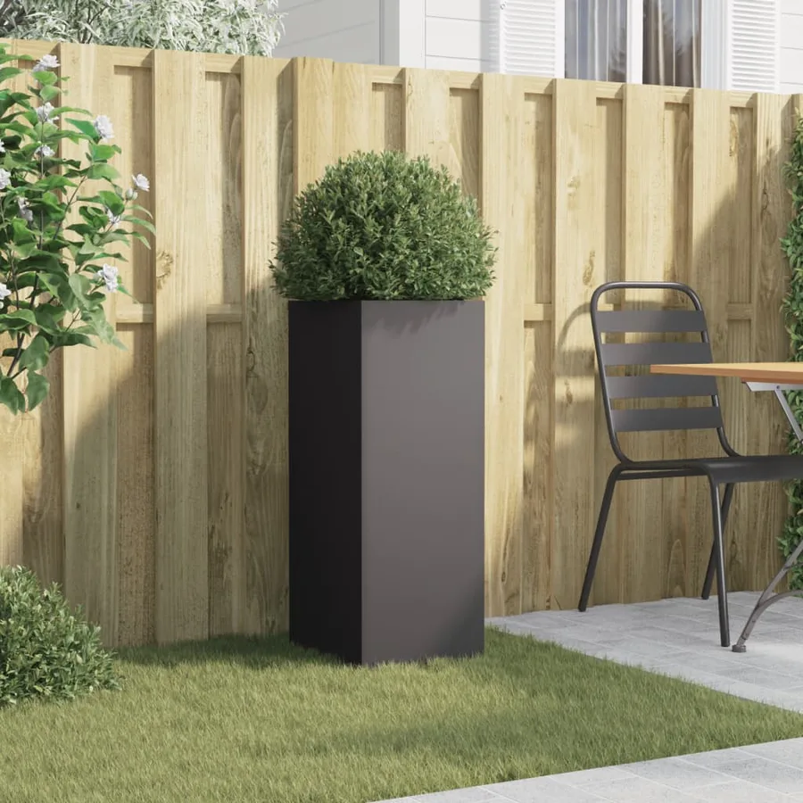 Jardinière noir 32x29x75 cm acier - 3