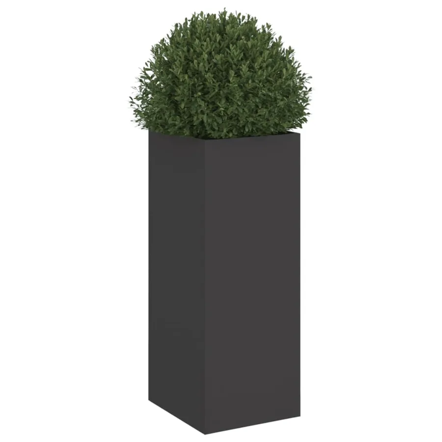 Jardinière noir 32x29x75 cm acier - 4
