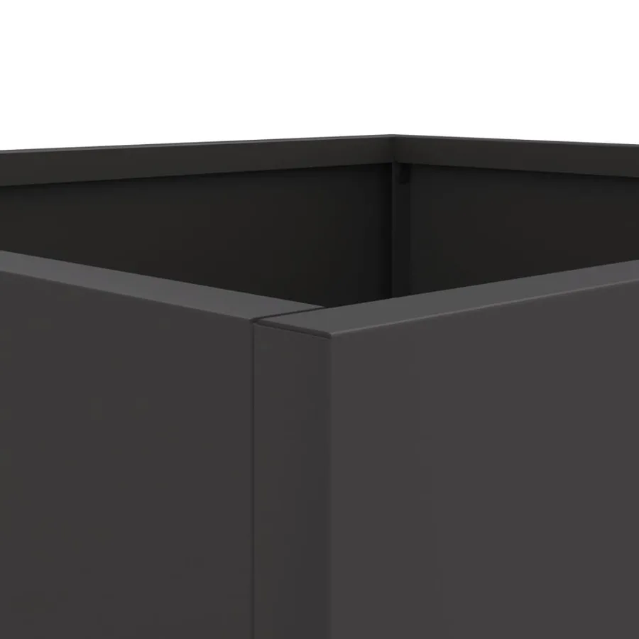 Jardinière noir 32x29x75 cm acier - 9