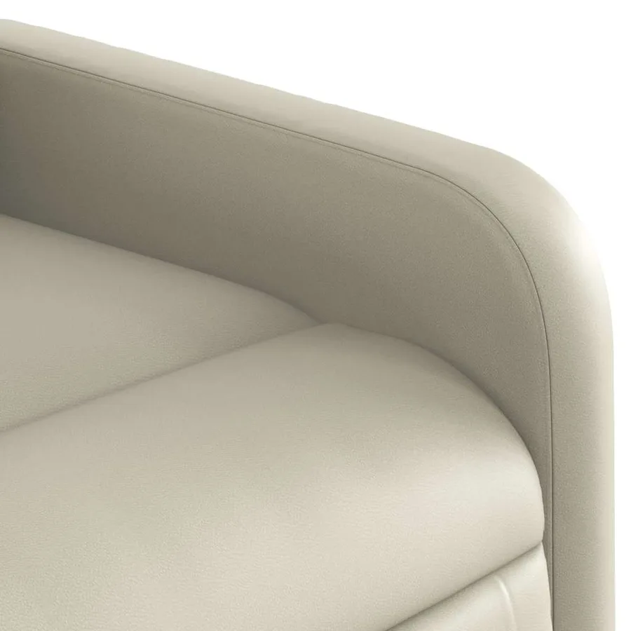 Fauteuil inclinable de massage Crème Similicuir - 11