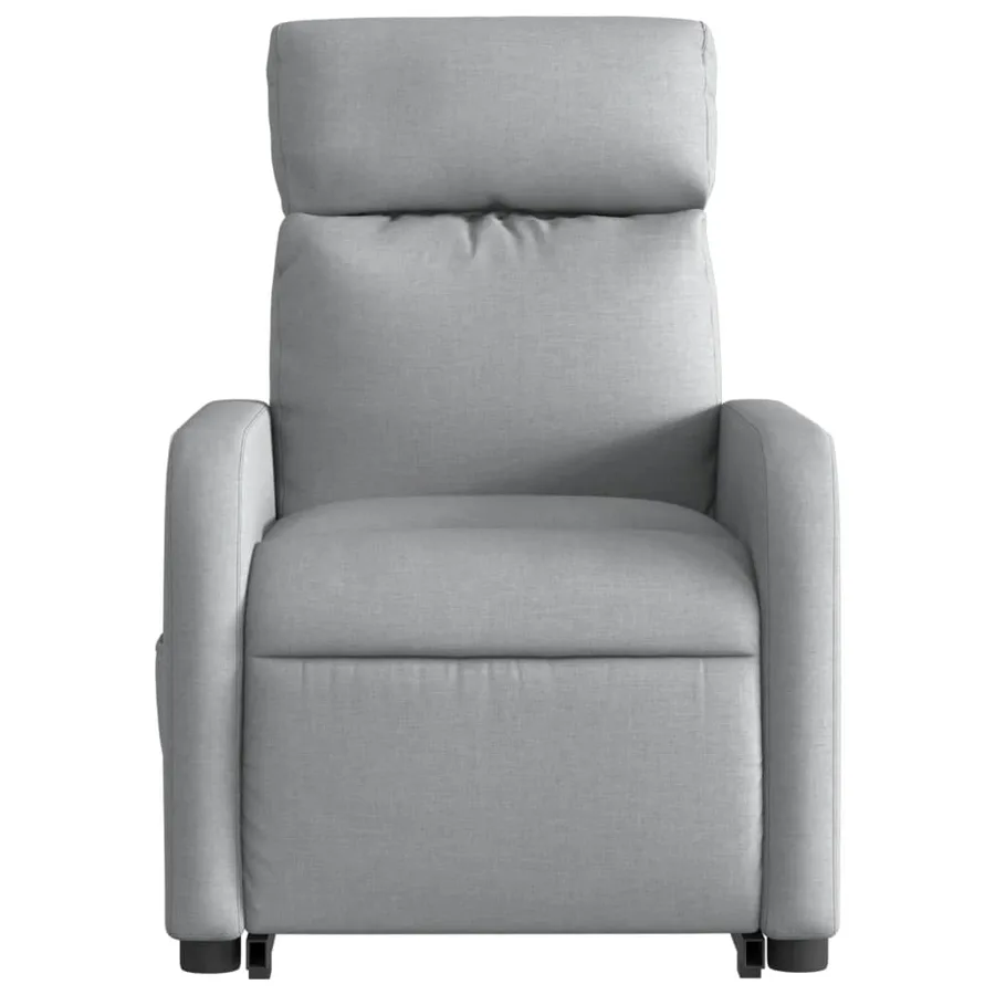 Fauteuil inclinable électrique gris clair tissu - 9