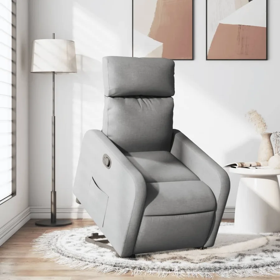 Fauteuil inclinable Gris clair Tissu - 15