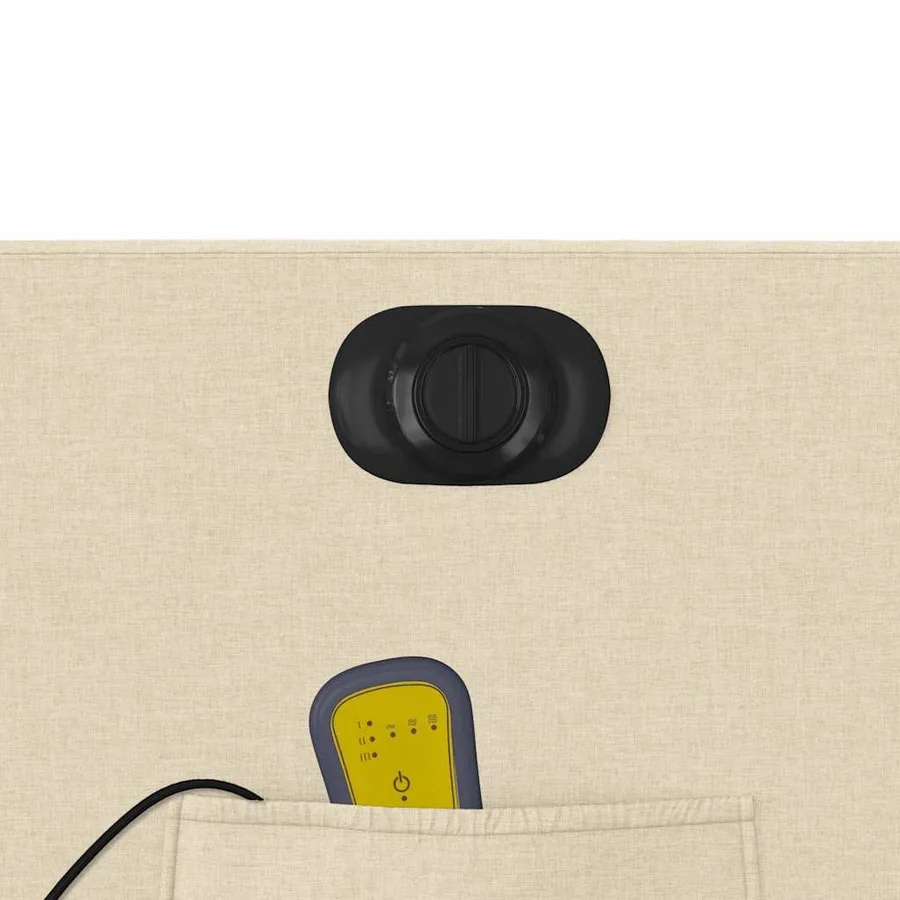 Fauteuil inclinable de massage électrique Crème Tissu - 13