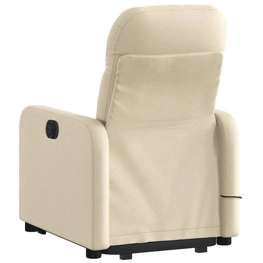 Fauteuil inclinable de massage électrique Crème Tissu - 5