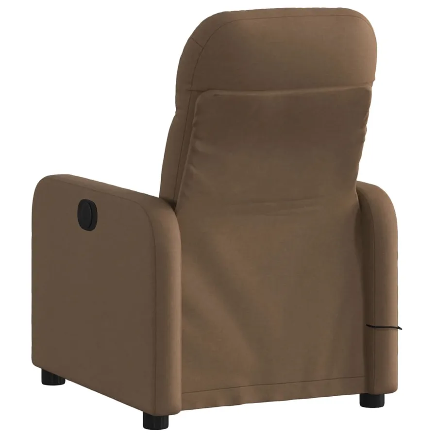 Fauteuil de massage inclinable Marron Tissu - 4