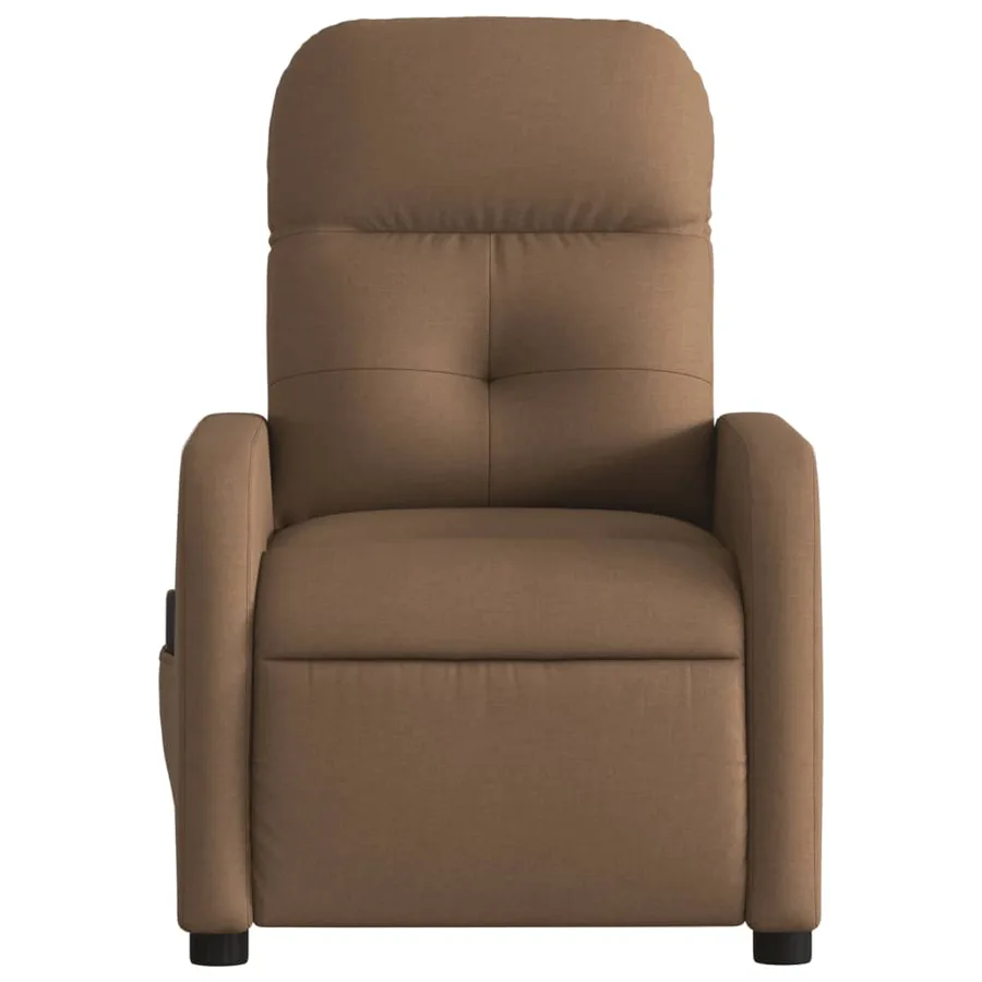 Fauteuil de massage inclinable Marron Tissu - 7