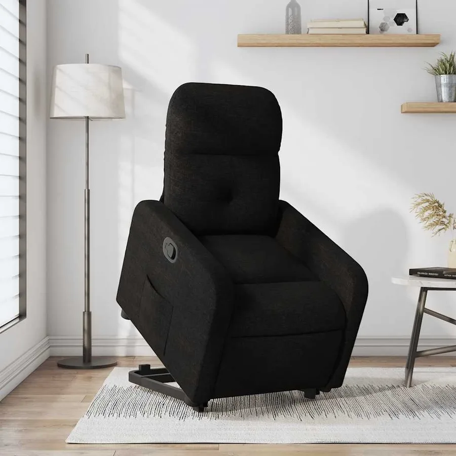 Fauteuil inclinable noir tissu - 15