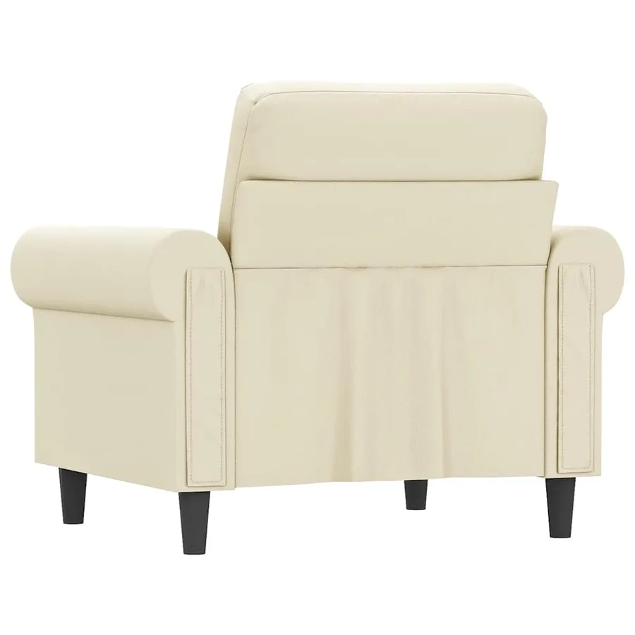 Fauteuil Crème 60 cm Similicuir - 6