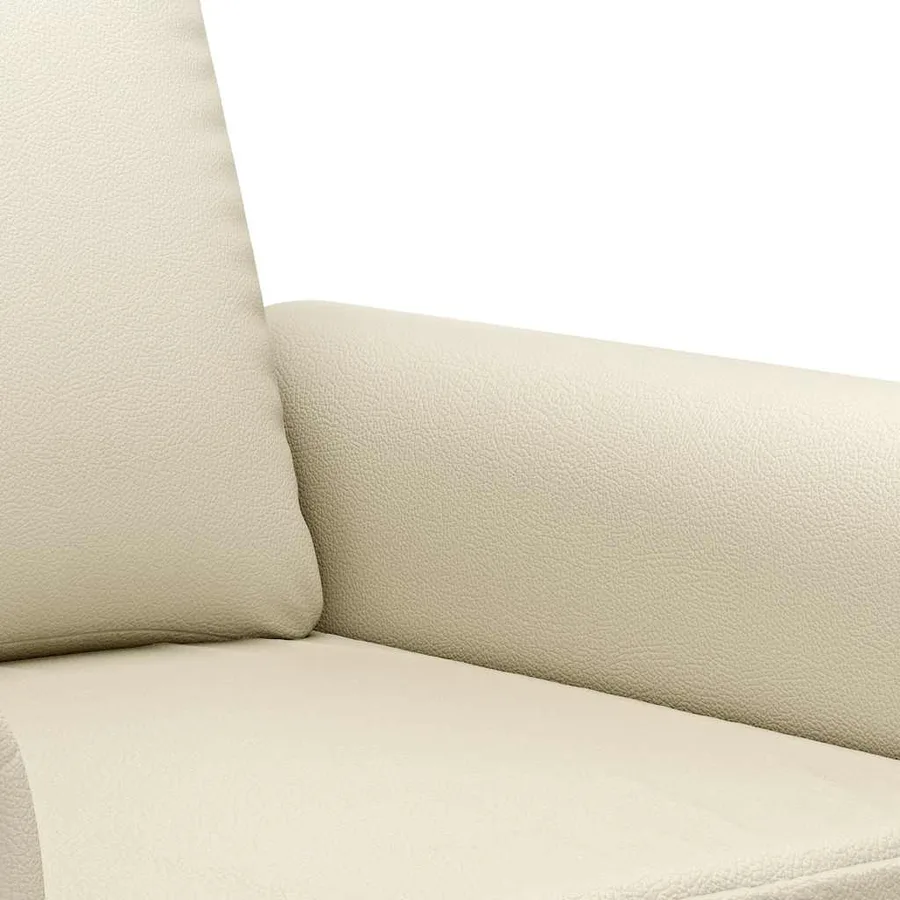 Fauteuil Crème 60 cm Similicuir - 7