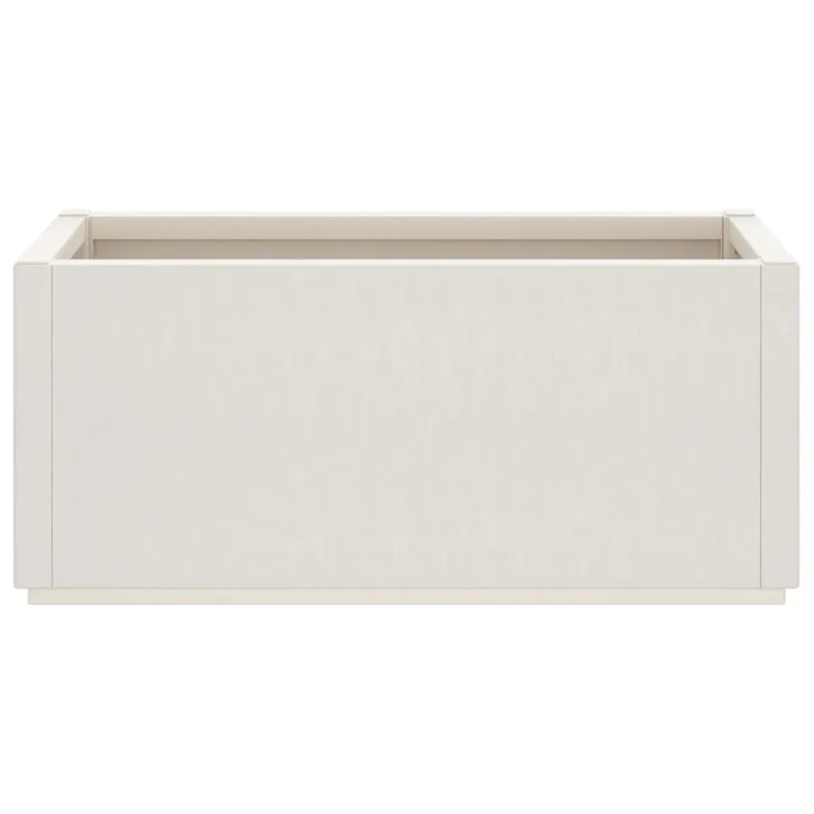 Jardinière blanc 80x36x35 cm PP - 4