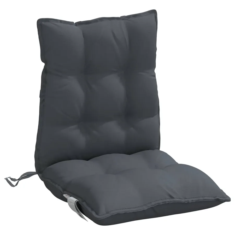 Coussins de chaise à dossier bas lot de 4 anthracite - 5