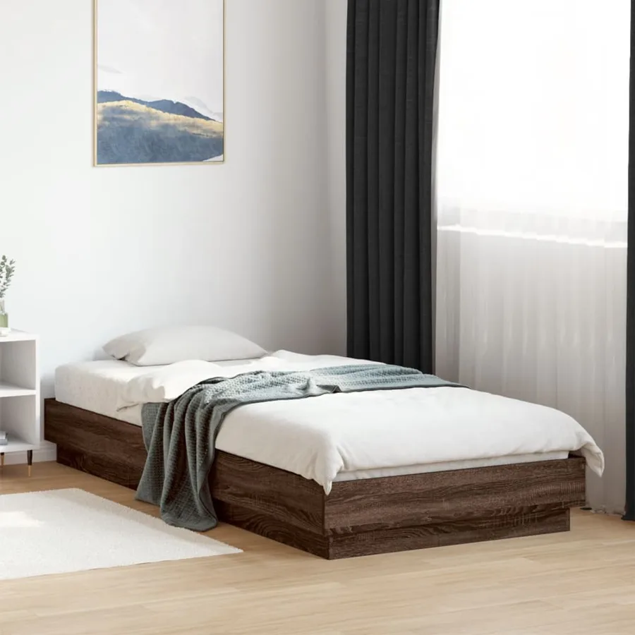 Cadre de lit sans matelas avec lumières LED 90x200 cm - 4
