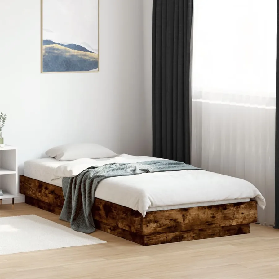 Cadre de lit sans matelas avec lumières LED 100x200 cm - 4