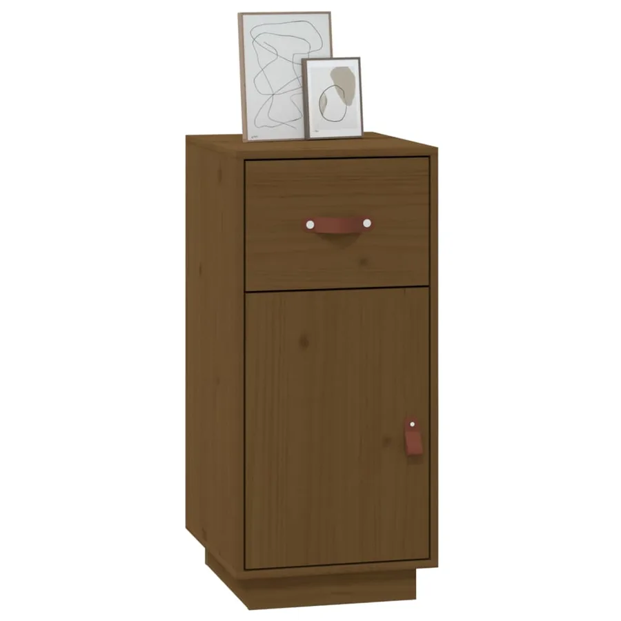 Buffet Marron miel 34x40x75 cm Bois massif de pin - 4