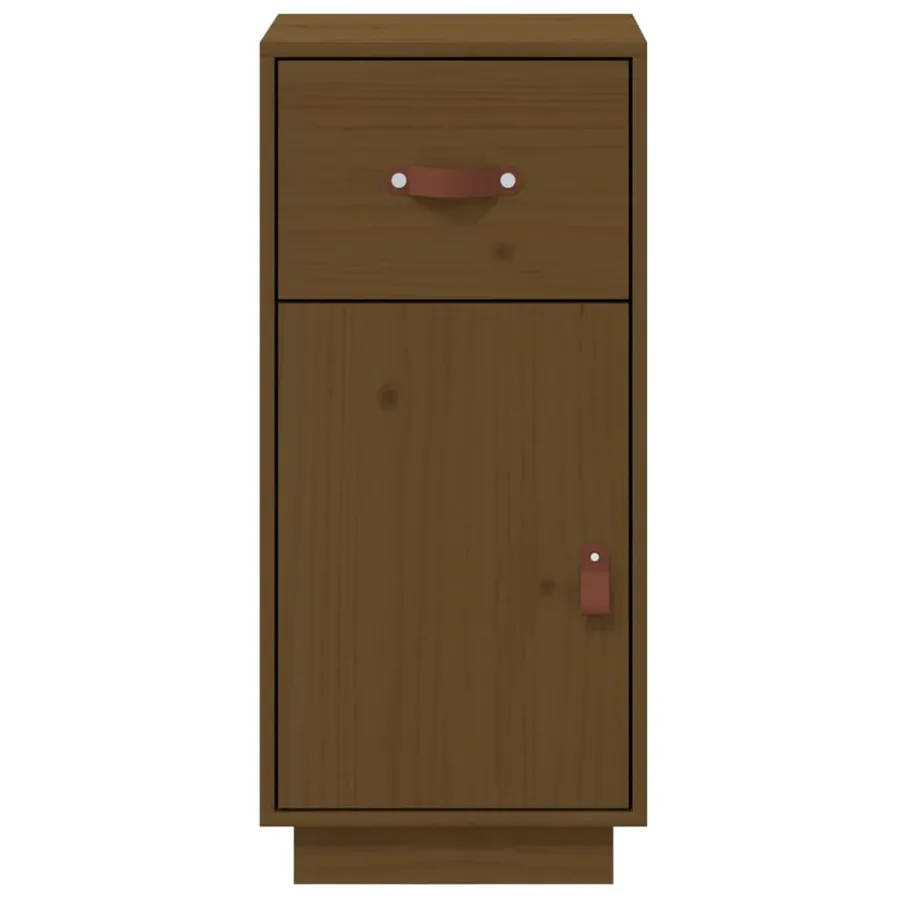 Buffet Marron miel 34x40x75 cm Bois massif de pin - 6