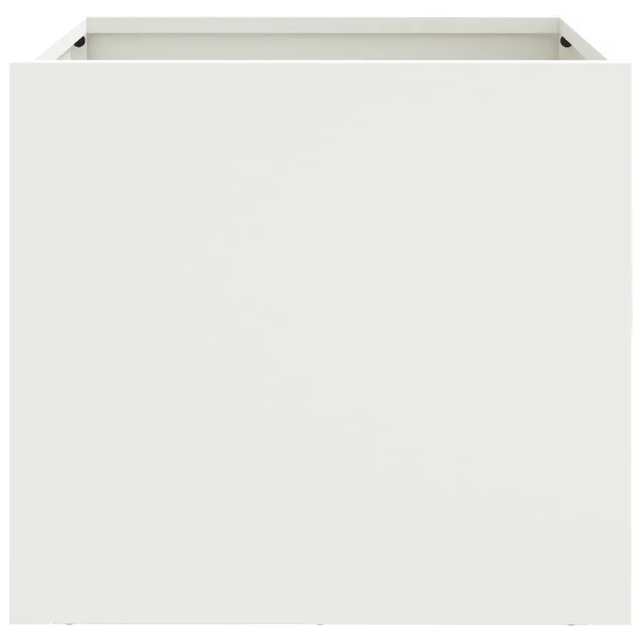 Jardinières 2 pcs blanc 32x30x29 cm acier - 5