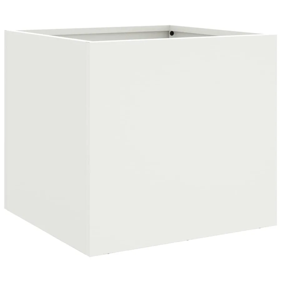 Jardinières 2 pcs blanc 32x30x29 cm acier - 7