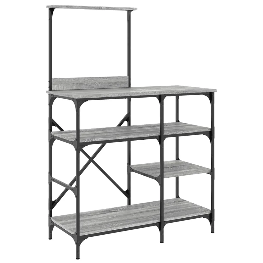 Support de boulanger sonoma gris 90x40x132 cm - 2