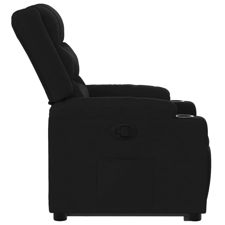 Fauteuil inclinable noir tissu - 10