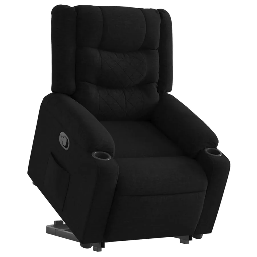 Fauteuil inclinable noir tissu - 3