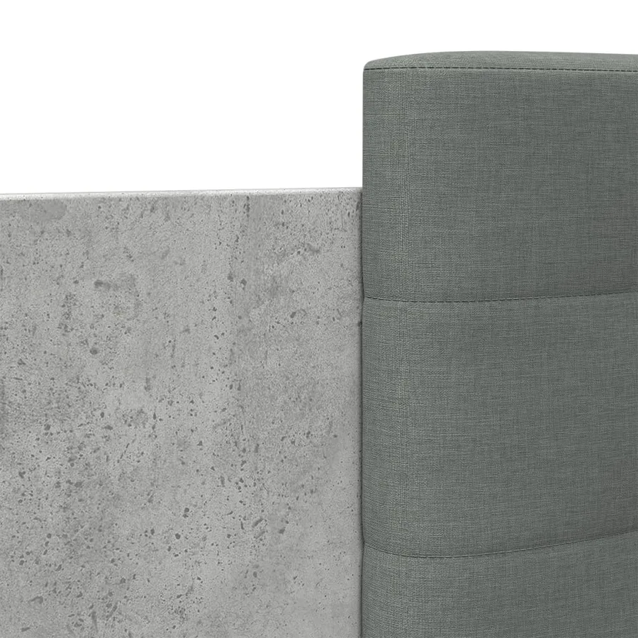 Cadre de lit sans matelas gris béton 135x190 cm - 7