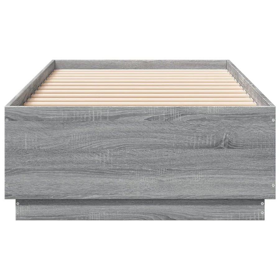Cadre de lit avec LED sans matelas sonoma gris 100x200 cm - 6